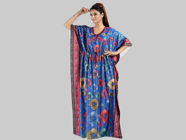 Satin Printed Nightdress for Women (Multicolor, Free size)