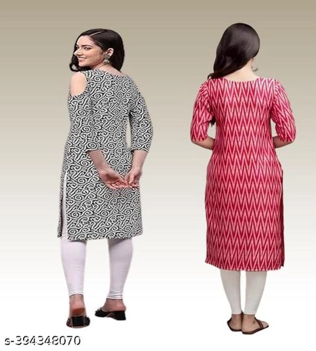 Crepe Kurtis for Women (Multicolor, S) (Pack of 2)