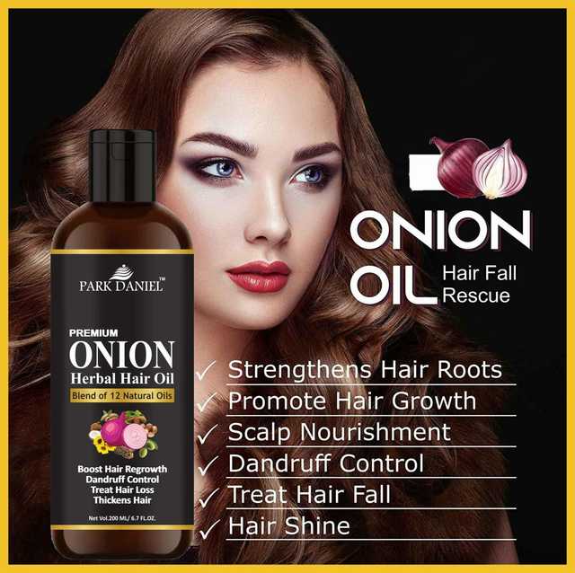 Park Daniel Onion Herbal Hair Oil (Pack of 3, 100 ml) (SE-1615)