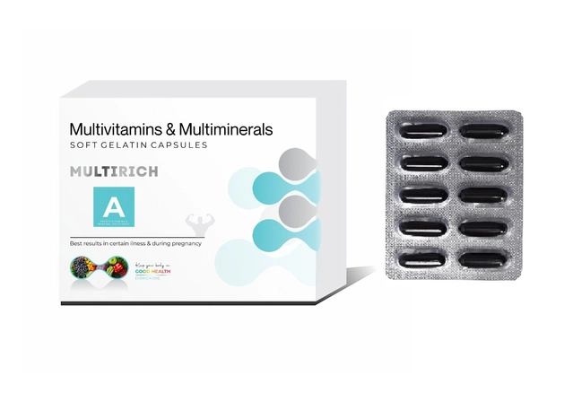 Multirich-A Multivitamins & Multiminerals Soft Gelatin 30 Pcs Capsules (Set of 1)