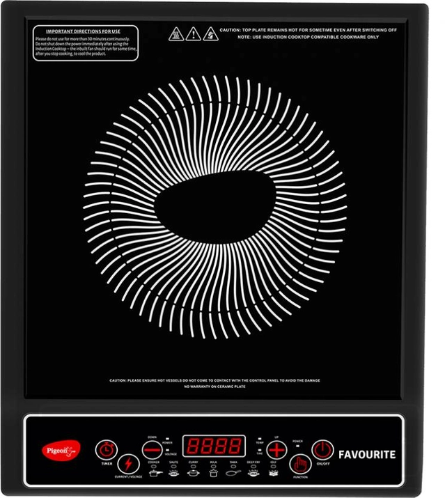 Pigeon Favourite IC 1800 W Induction Cooktop (Black, Push Button)