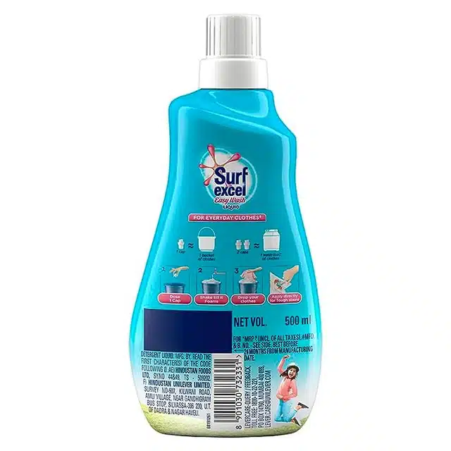 Surf Excel Easy Wash Liquid Detergent 500 ml