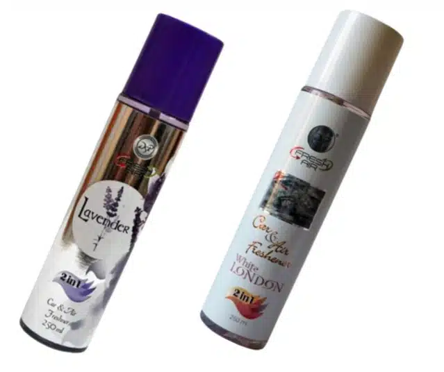 DSP Lavender with White London 2 in 1 Car & Air Freshener (Pack of 2, 250 ml)