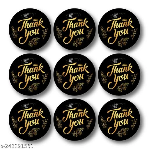 Floral Thank You Stickers (Multicolor, 1.5 inches) (Pack of 100)