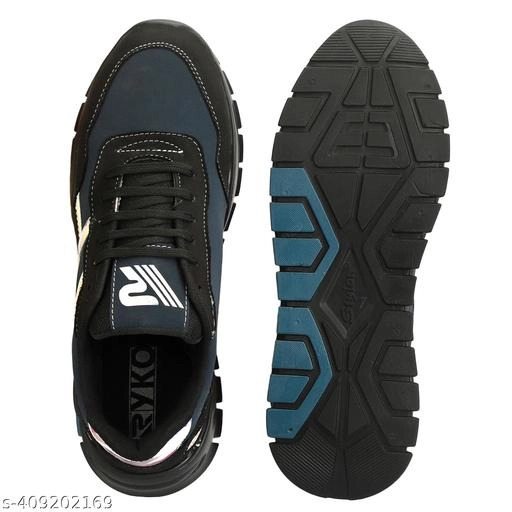 Sports Shoes for Men (Navy Blue & Black, 6)