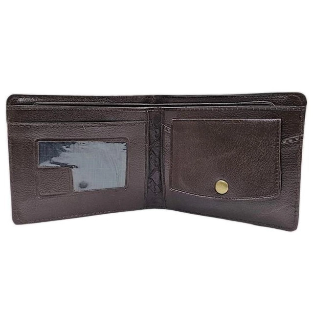 Faux Leather Wallet for Men (Brown)