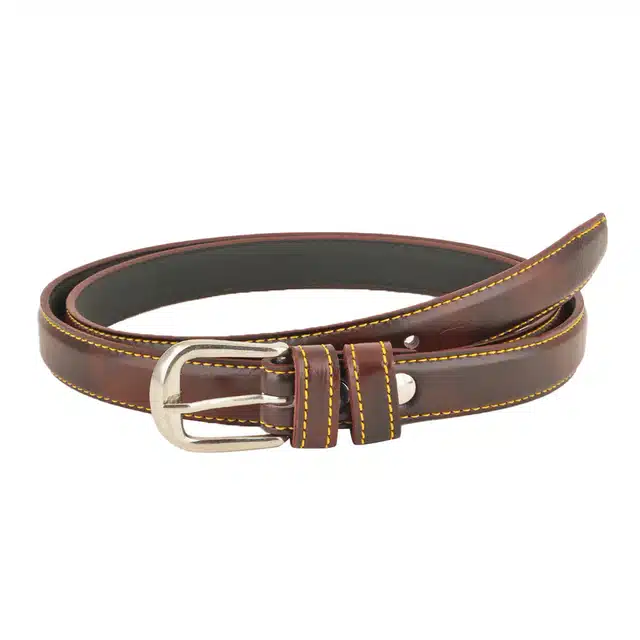 Leather Belt for Women & Girls (Brown, 38)