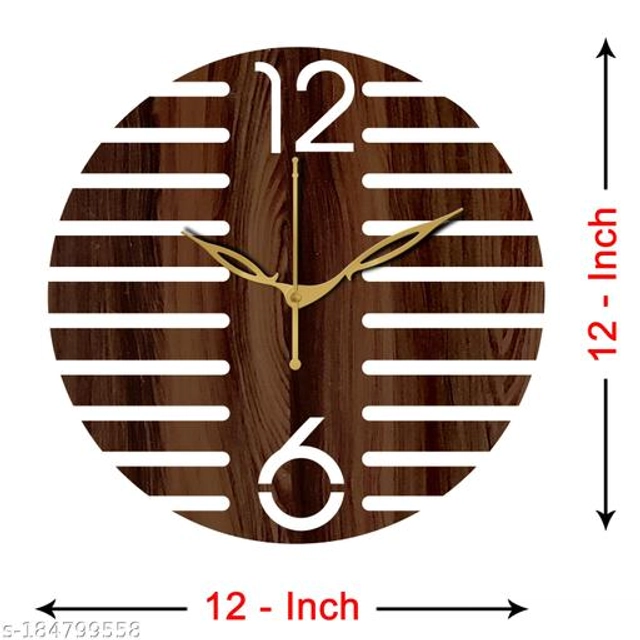 Wooden Wall Clock (Brown)