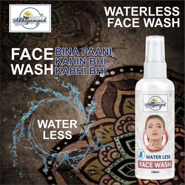 Abhigamyah Waterless Face Wash For Brighter & Fresher Look, Chondrus Crispus & Aloe Vera Extract & Vitamin E For Men & Women (100 ml, Pack Of 3) (A-599)