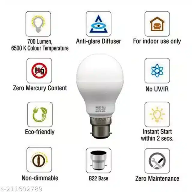 LED Bulb (10 W, White) ST