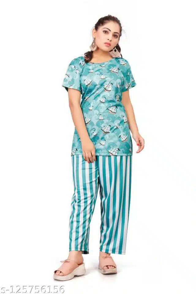 Nightsuits for Women (Blue, L)