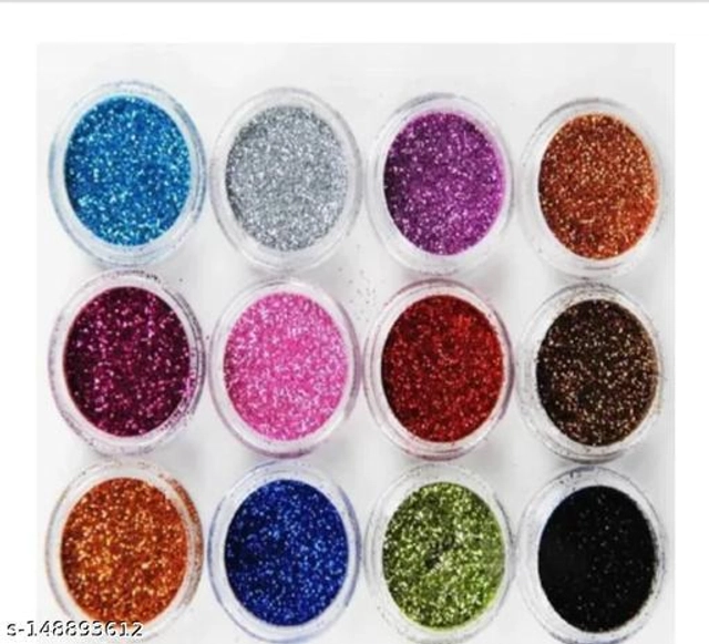 Glitter Eyeshadow Palette (Multicolor, Pack of 12)