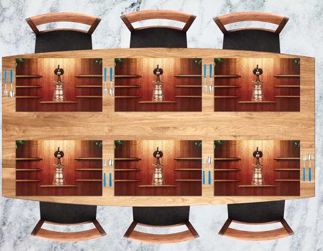 PVC Multipurpose Fridge Mat (Pack of 4) (Brown, 44X29 cm) (ER-236)