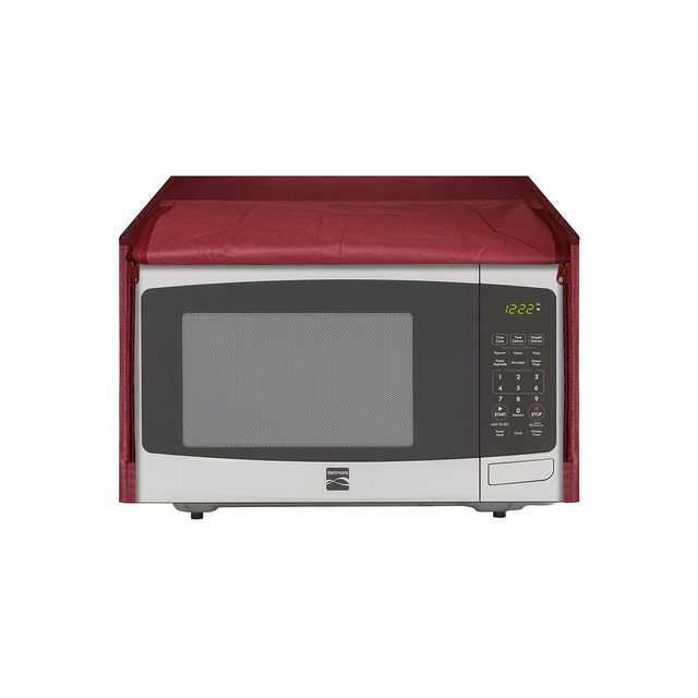E-Retailer Polyester 3-Layered Microwave Oven Cover With Front Zipper Encloser Suitable for 21 Liter (Maroon, 20x19x12) (S-7)