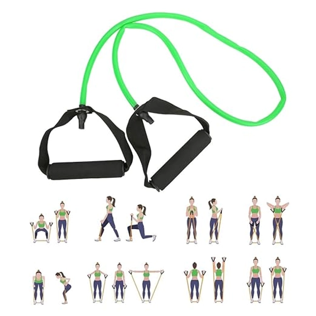 Rubber Resistance Exercise Band for Men & Women (Green)