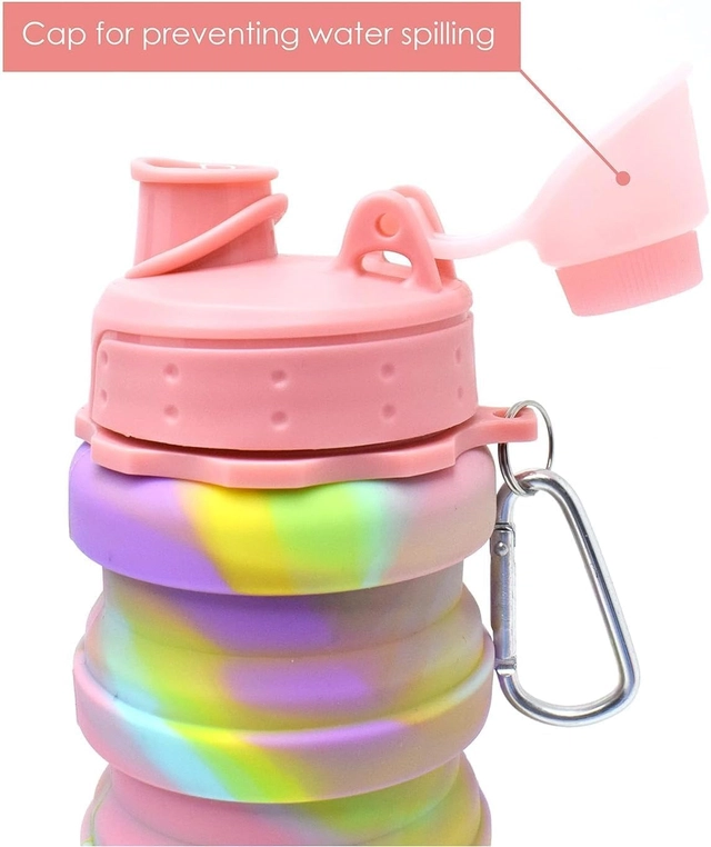 Silicone Collapsible Water Bottle for Kids (500 ml)