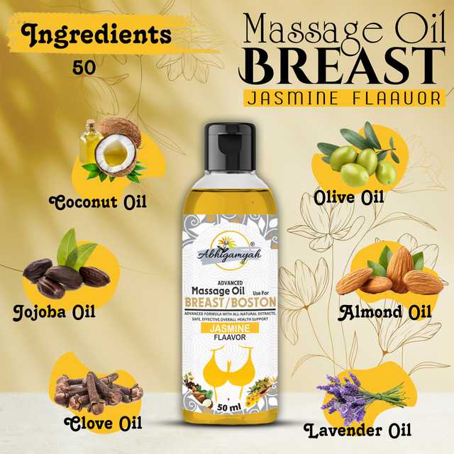 Abhigamyah Breast Massage Oil Helps In growth, Firming & Tightening (50 ml, Pack Of 1) (A-233)