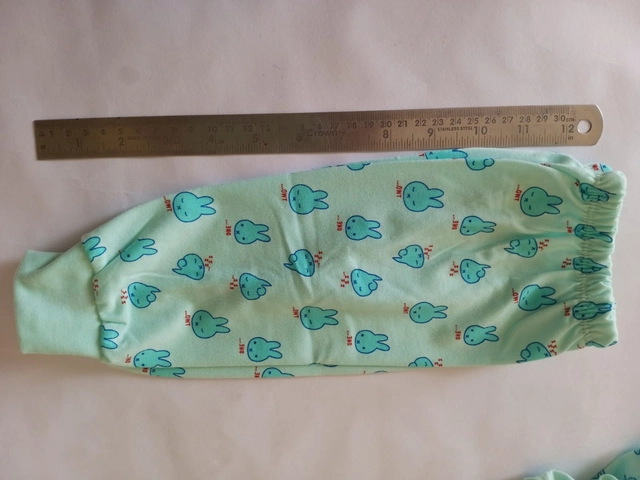 Cotton Blend Printed Clothing Set for Infants (Sea Green, 0-6 Months)