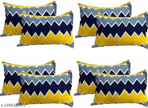 Cotton Pillow Covers (Multicolor, 17x27 inches) (Pack of 8)