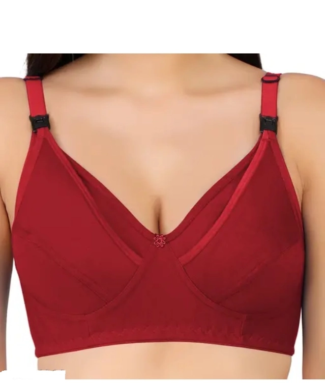 Polycotton Non Padded Bras for Women (Multicolor, 32) (Pack of 3)