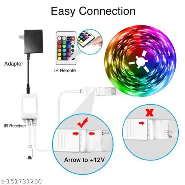 Remote Control LED Strip (Multicolor, 4 m)