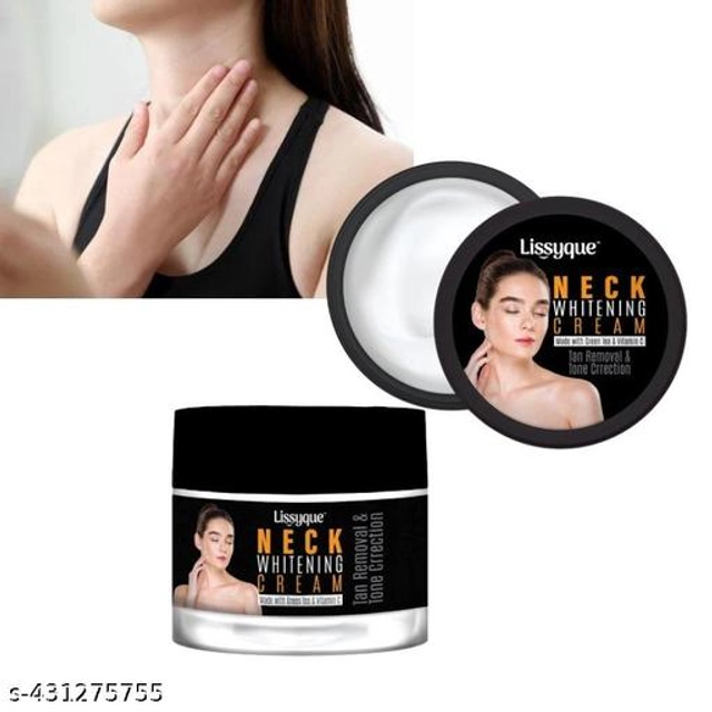 Lissyque Neck & Skin Whitening Brightening Cream for Neck|Neck Whitening Cream|Dark Spot Remover|De-Tan Remover|Skin Whitening Cream For Face (50gm) Pack of 1