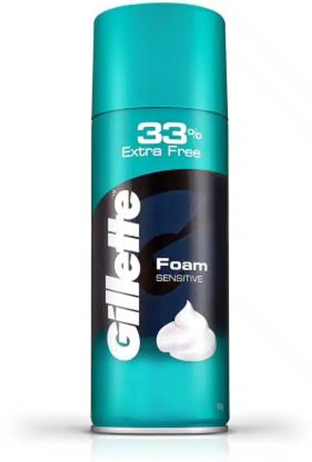 Gillette क्लासिक शेव फोम सेंसिटिव- 418 gm (33% एक्स्ट्रा ) 