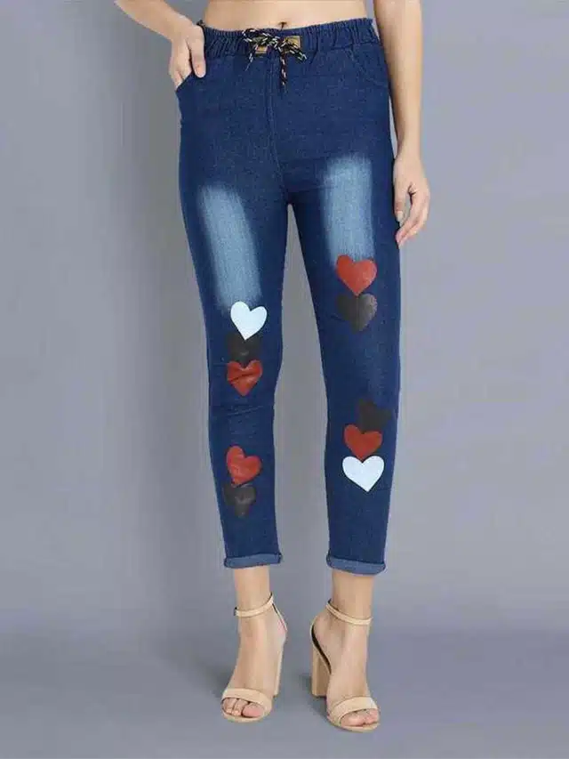 Casual Jeans for Women (Dark Blue, 30) (WE-133)