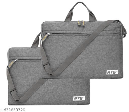 Fabric Laptop Bag (Grey, Pack of 2)