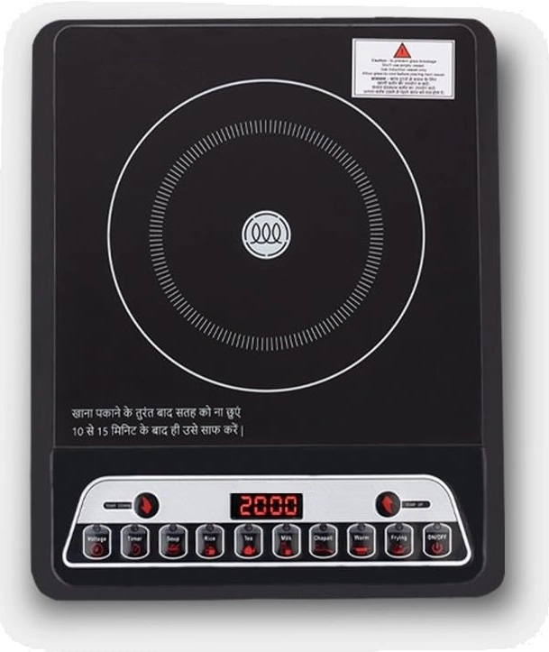 Immutable 2000 W crystal Tiles Induction Cooktop Push Button  (Black, Pack of 1)