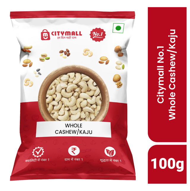 Citymall No.1 Whole Cashew/Kaju 100 g