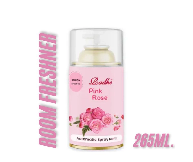 Radhe Pink Rose Automatic Room Spray Refill (265 ml)