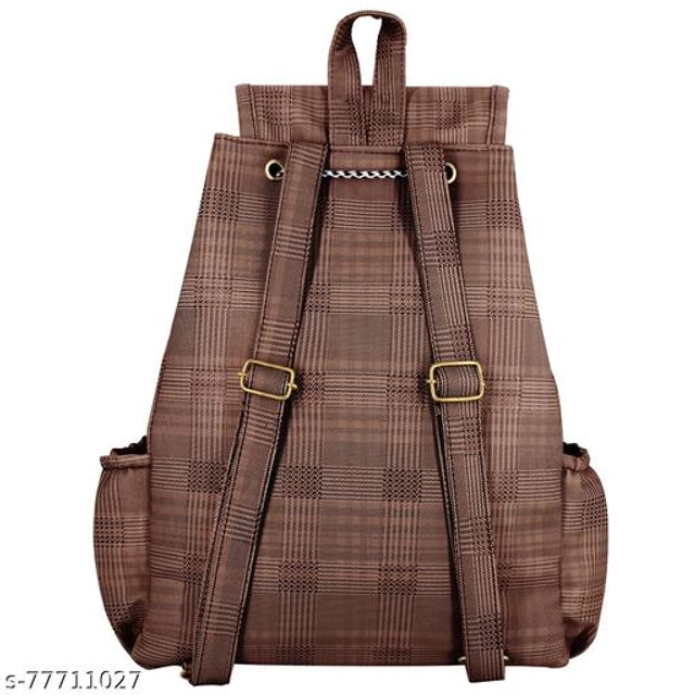 PU Backpack for Women (Brown)