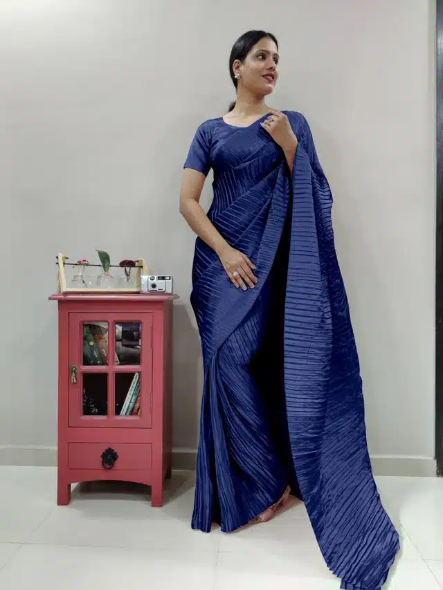 Satin Silk for Women (Navy Blue, 6 m)