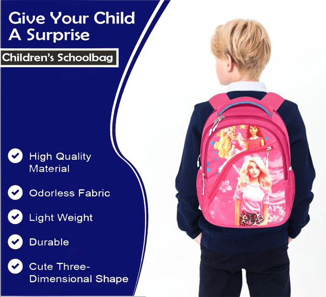 School Bag for Kids (Pink, 30 L)