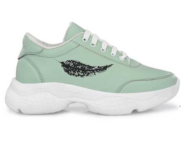 Anjrs Stylish Casual Mesh Shoes For Men (Green, 8) (U164)