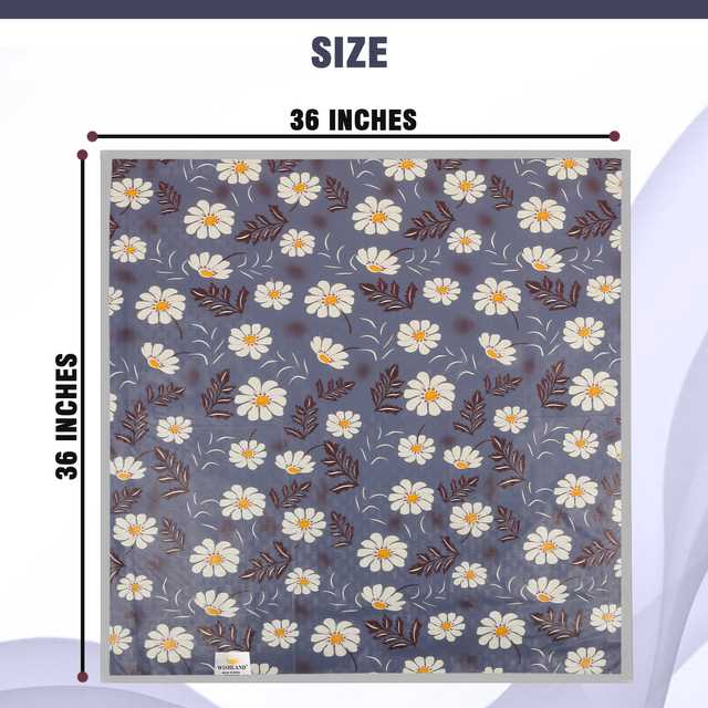 PVC 0.15 mm Waterproof Bed Server Food Mat (Set of 2) (Multicolor, 36 x 36 Inch) (A-73)