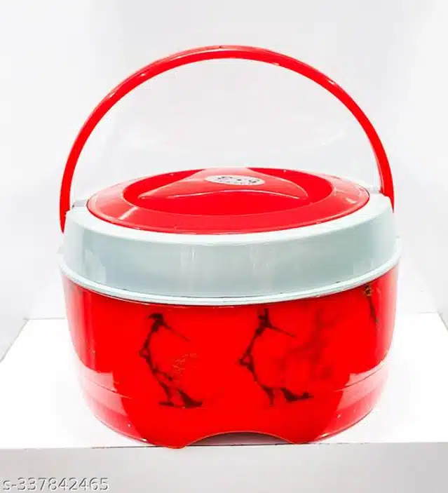 Plastic Serving Casserole (Red, 1000 ml)