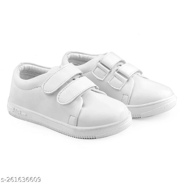 School Shoes for Boys (White, 5-5.5 Years)