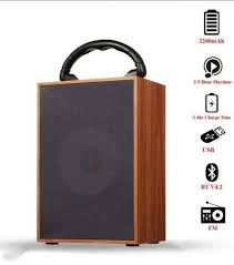 Rechargeable Wireless Bluetooth Speaker (Brown)