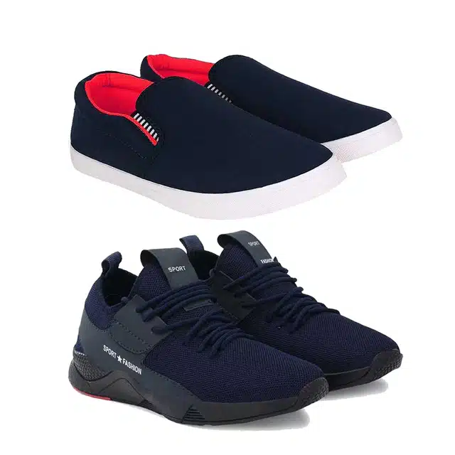 Combo of Casual Shoes & Sports Shoes for Men (Pack of 2) (Multicolor, 9)