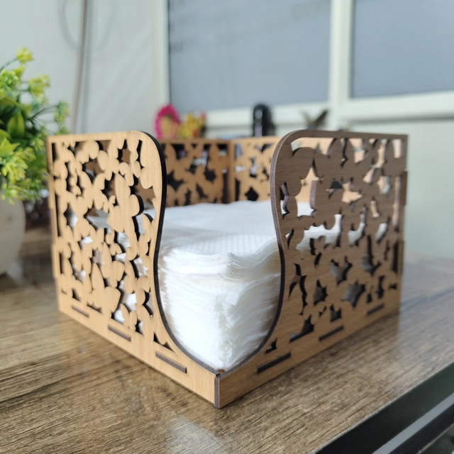 Wooden Tissue Paper Holder (Multicolor)