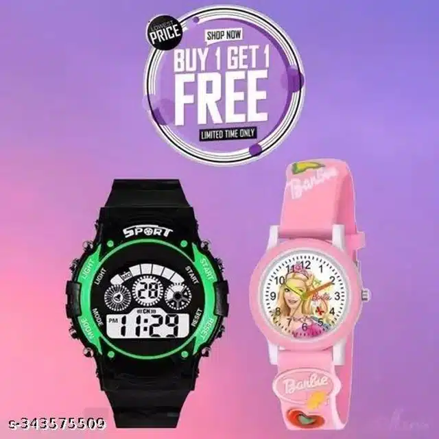 Sports Watches for Kids (Multicolor, Pack of 2)