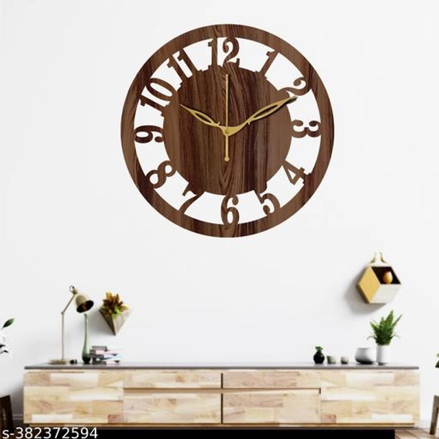 Wooden Wall Clock (Brown)