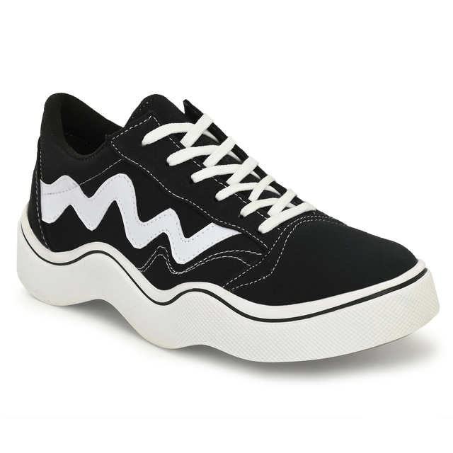 Casual Shoes for Men (White & Black, 6)