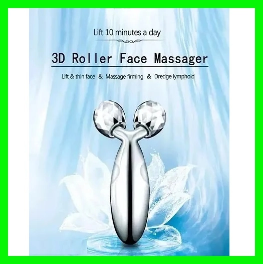 3D Face Massage Roller (Silver)