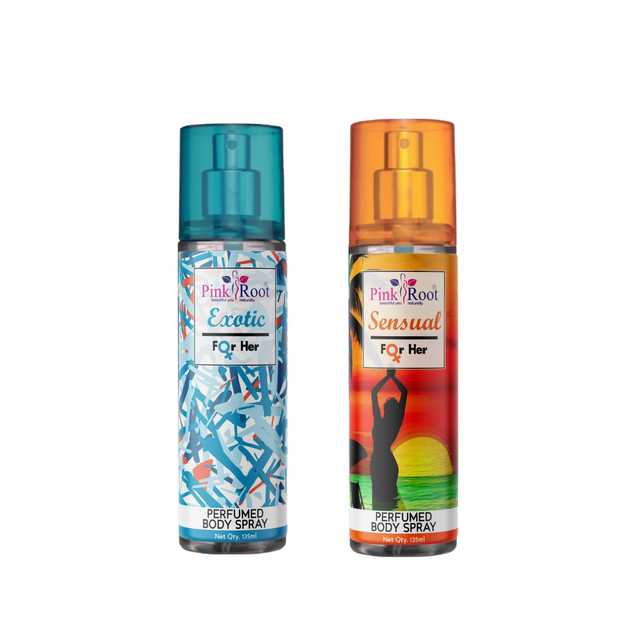 Pink Root Exotic & Sensual Perfumed Body Spray For Women (Pack Of 2) (MV_92)