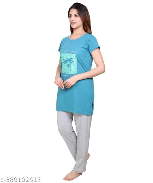 Woolen Nightsuit for Women (Bottle Green, M)