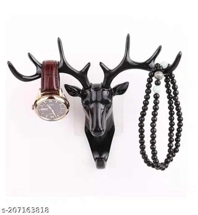 Deer Stag Head Key Holder (Black)