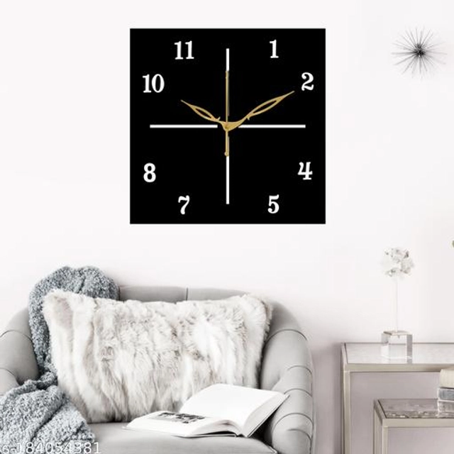 Wooden Wall Clock (Black)